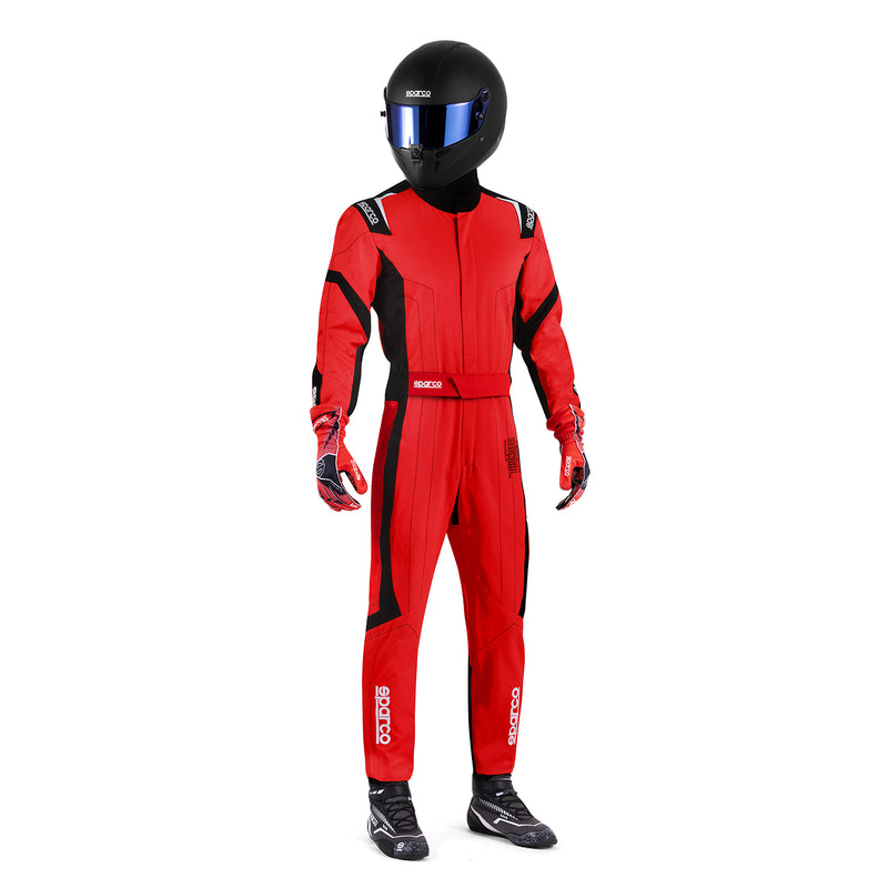 Carica immagine in Galleria Viewer, Tuta Kart Bambino Sparco Thunder Advanced Rosso / Nero (CIK-FIA KC.017.24-0)

