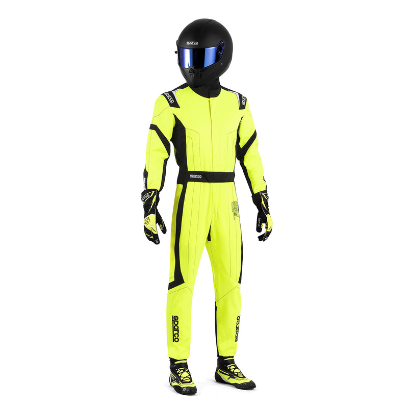 Carica immagine in Galleria Viewer, Tuta Kart Bambino Sparco Thunder Advanced Giallo / Nero (CIK-FIA KC.017.24-0)
