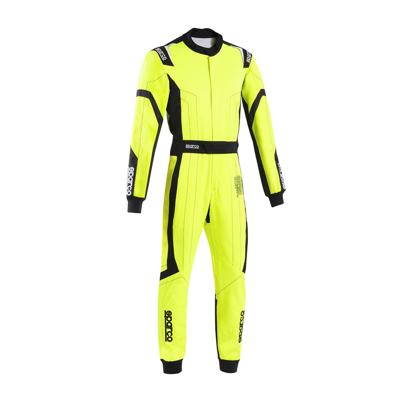 Carica immagine in Galleria Viewer, Tuta Kart Sparco Thunder Advanced Giallo / Nero (CIK-FIA KC.017.24-0)
