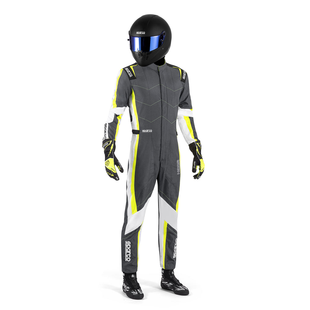 Tuta Kart Sparco Kerb Advanced Grigio / Giallo (CIK-FIA KC.017.24-0)