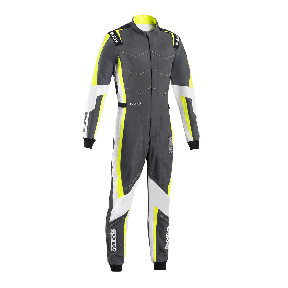Tuta Kart Bambino Sparco Kerb Advanced Grigio / Giallo (CIK-FIA KC.017.24-0)