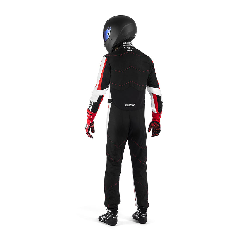 Carica immagine in Galleria Viewer, Tuta Kart Bambino Sparco Kerb Advanced Nero / Rosso (CIK-FIA KC.017.24-0)
