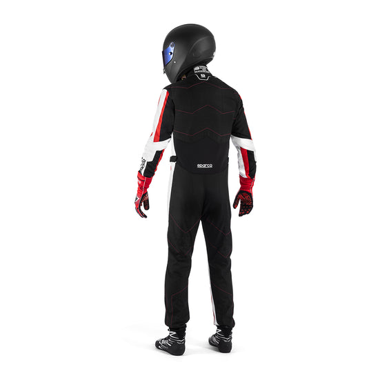 Tuta Kart Bambino Sparco Kerb Advanced Nero / Rosso (CIK-FIA KC.017.24-0)