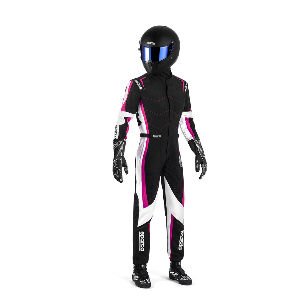 Tuta Kart Bambina Sparco Kerb Advanced Nero / Fucsia (CIK-FIA KC.017.24-0)
