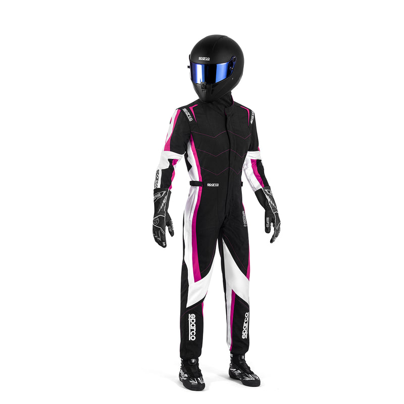 Carica immagine in Galleria Viewer, Tuta Kart Bambina Sparco Kerb Advanced Nero / Fucsia (CIK-FIA KC.017.24-0)
