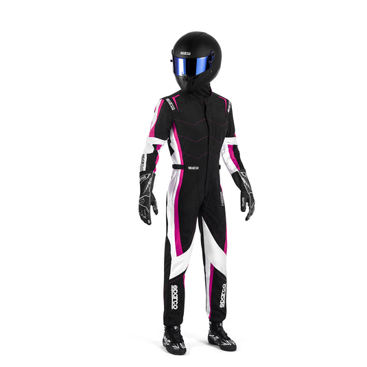 Tuta Kart Bambina Sparco Kerb Advanced Nero / Fucsia (CIK-FIA KC.017.24-0)