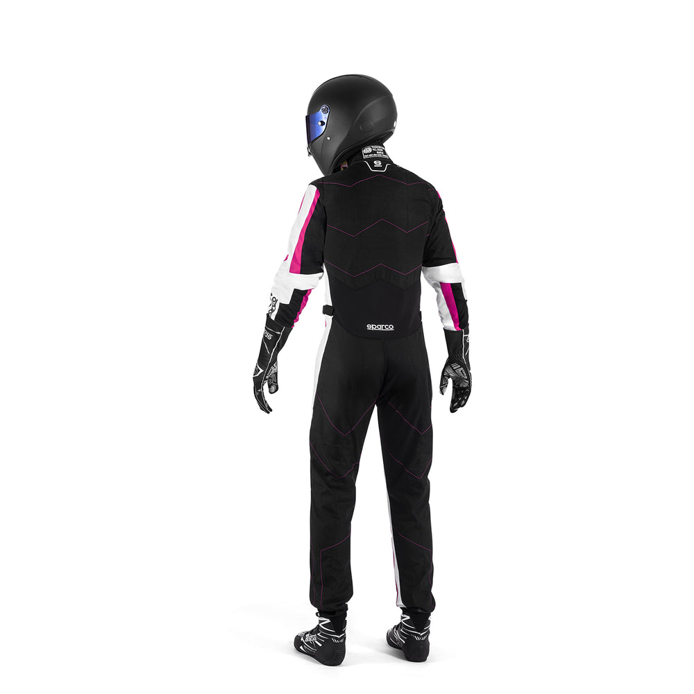 Tuta Kart Bambina Sparco Kerb Advanced Nero / Fucsia (CIK-FIA KC.017.24-0)