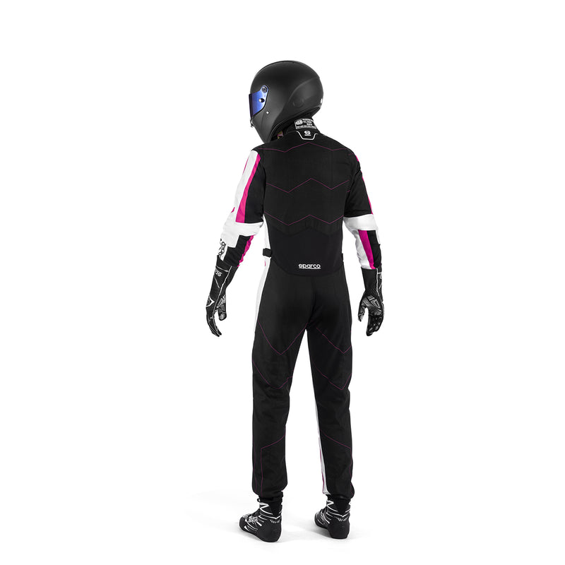 Carica immagine in Galleria Viewer, Tuta Kart Bambina Sparco Kerb Advanced Nero / Fucsia (CIK-FIA KC.017.24-0)
