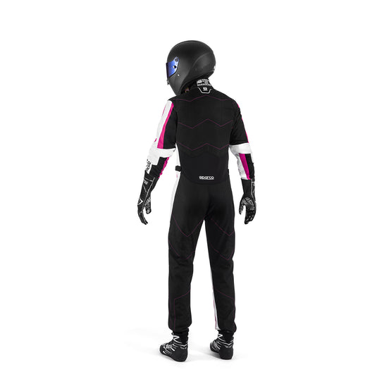 Tuta Kart Bambina Sparco Kerb Advanced Nero / Fucsia (CIK-FIA KC.017.24-0)