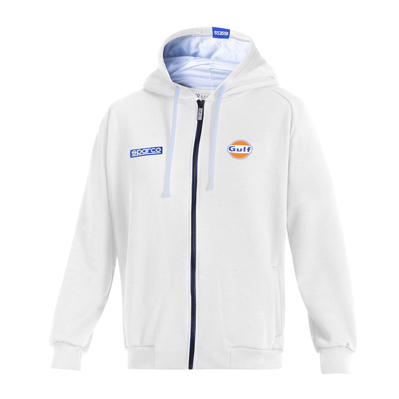 Carica immagine in Galleria Viewer, Felpa con Cappuccio e Zip Sparco Gulf - Bianco
