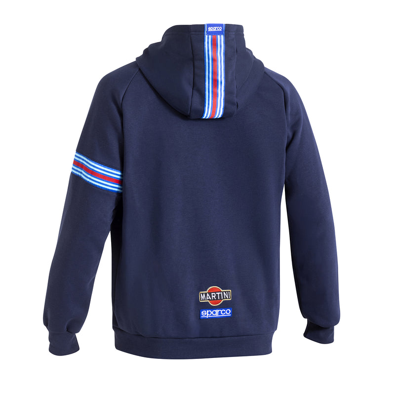 Carica immagine in Galleria Viewer, Felpa con Cappuccio e Zip Sparco Martini Racing - Blu Marine
