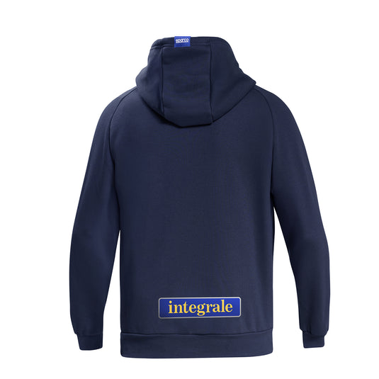 Felpa con Cappuccio Sparco Lancia HF Heritage Delta Integrale - Blu Marine / Bianco