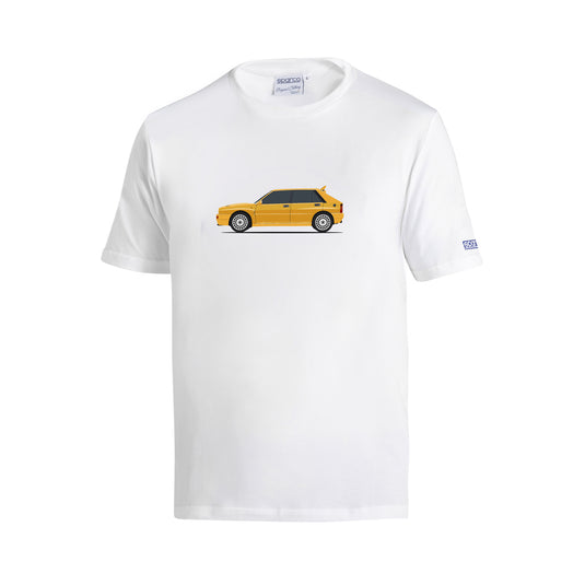 T-Shirt Sparco Lancia HF Heritage Delta Integrale - Bianco / Giallo