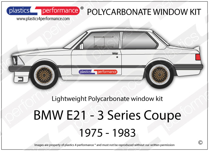 Vetri in Policarbonato per BMW E21 Coupé