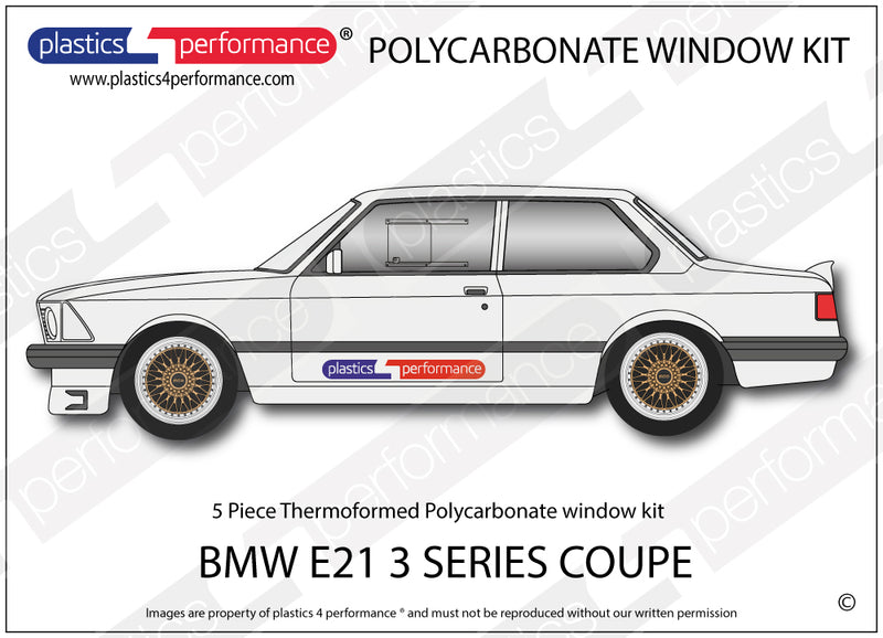 Carica immagine in Galleria Viewer, Vetri in Policarbonato per BMW E21 Coupé
