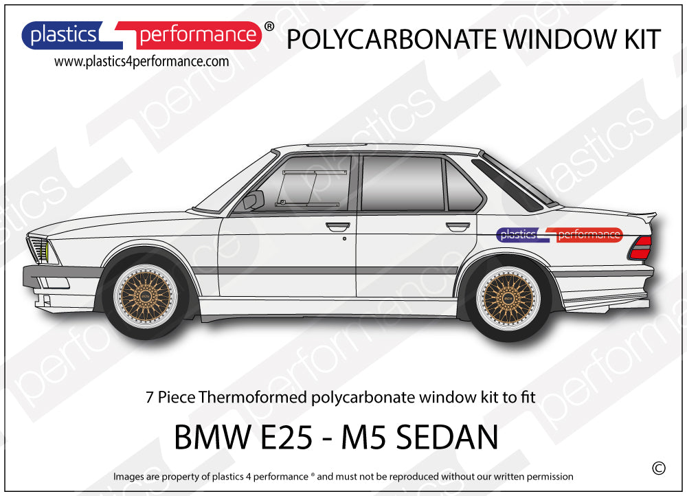 Vetri in Policarbonato per BMW E28 Berlina