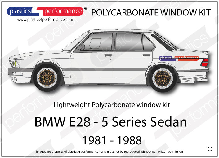 Vetri in Policarbonato per BMW E28 Berlina