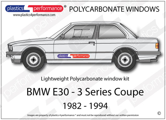 Vetri in Policarbonato per BMW E30 Coupé (88-91)