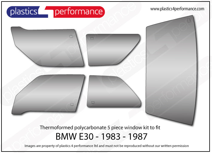 Vetri in Policarbonato per BMW E30 Coupé (83-87)