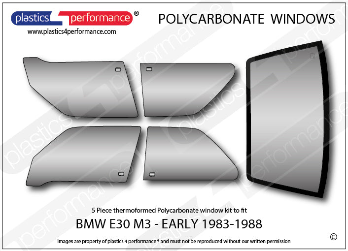 Vetri in Policarbonato per BMW M3 E30 (86-88)