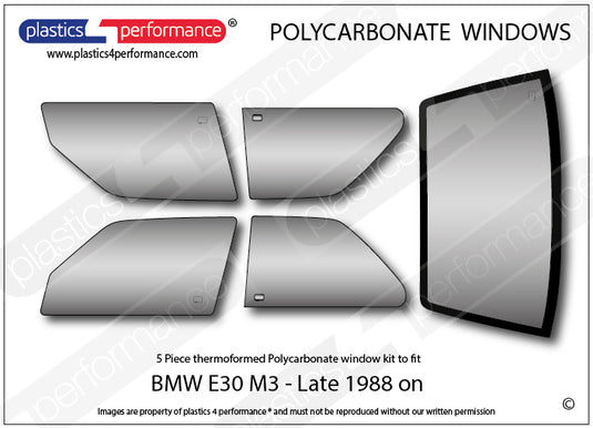 Vetri in Policarbonato per BMW M3 E30 (88-91)