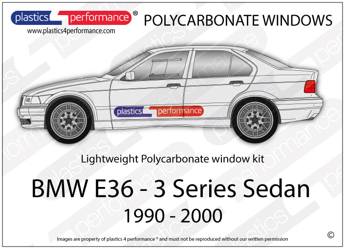 Carica immagine in Galleria Viewer, Vetri in Policarbonato per BMW E36 Berlina
