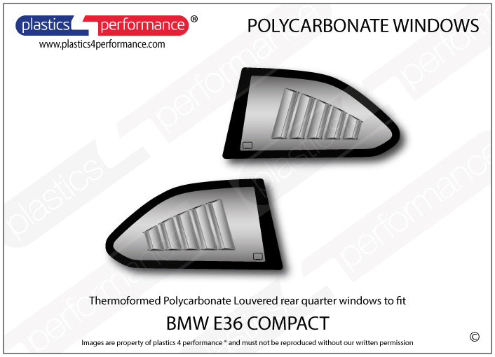 Carica immagine in Galleria Viewer, Vetri in Policarbonato per BMW E36 Compact
