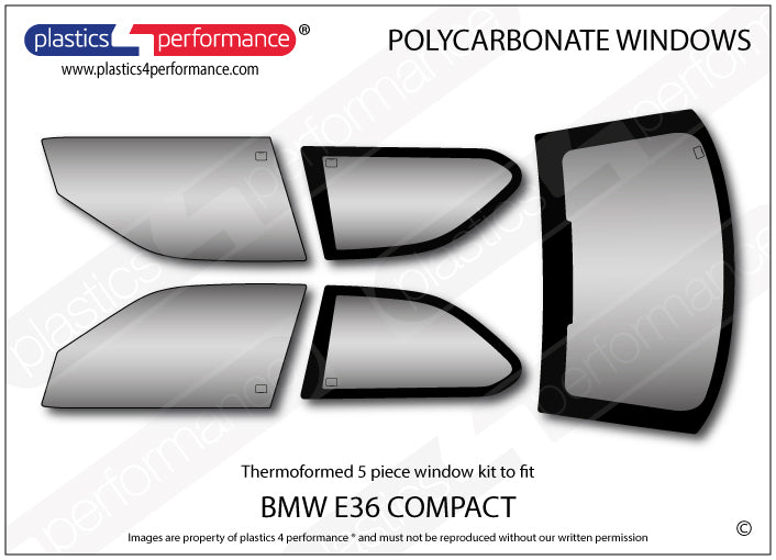Vetri in Policarbonato per BMW E36 Compact