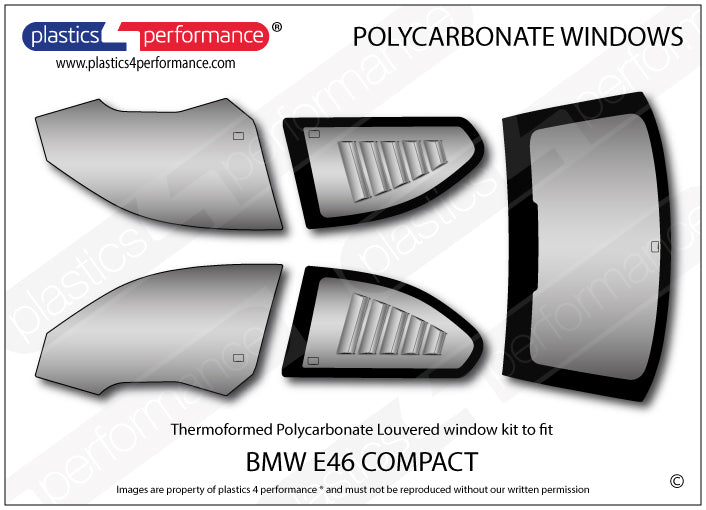 Vetri in Policarbonato per BMW E46 Compact