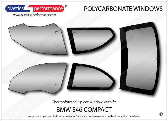 Vetri in Policarbonato per BMW E46 Compact