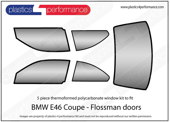 Vetri in Policarbonato per BMW E46 Coupé Flossmann