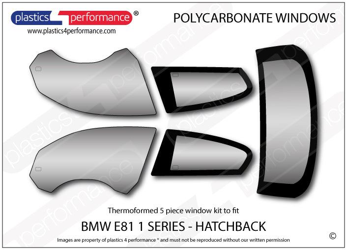 Carica immagine in Galleria Viewer, Vetri in Policarbonato per BMW E81 3 Porte
