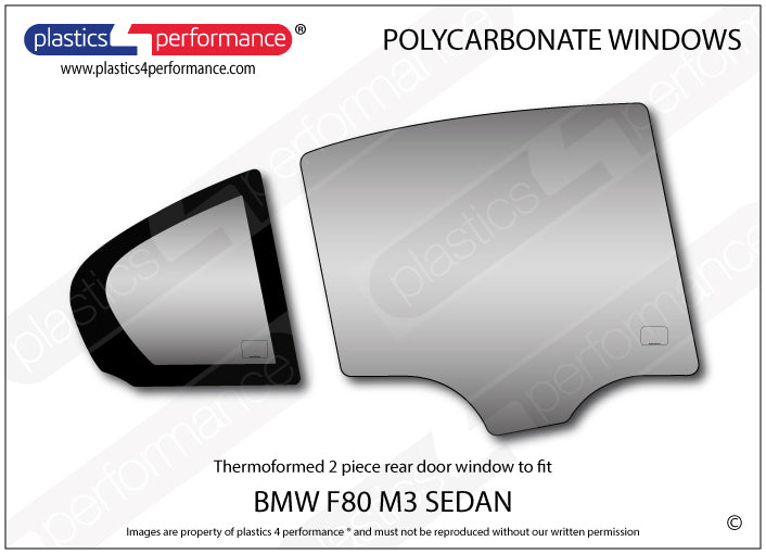 Carica immagine in Galleria Viewer, Vetri in Policarbonato per BMW M3 F80 Berlina

