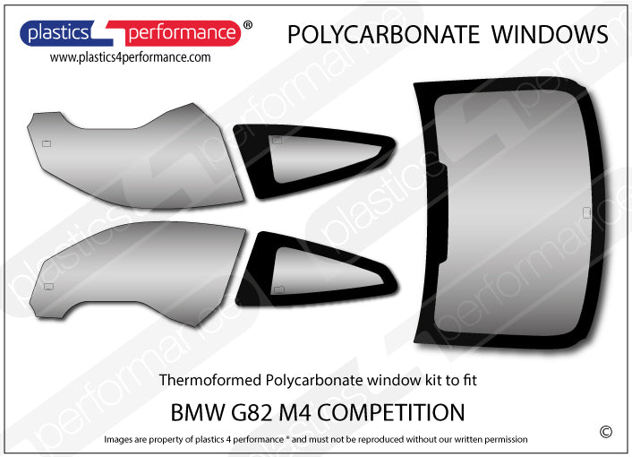 Carica immagine in Galleria Viewer, Vetri in Policarbonato per BMW M4 Competition G82
