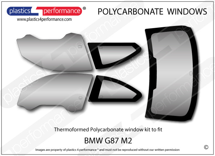 Carica immagine in Galleria Viewer, Vetri in Policarbonato per BMW M2 G87
