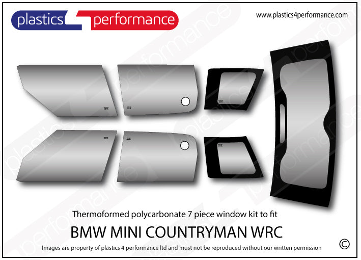 Carica immagine in Galleria Viewer, Vetri in Policarbonato per Mini Countryman WRC
