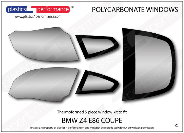 Carica immagine in Galleria Viewer, Vetri in Policarbonato per BMW Z4 E86 Coupé
