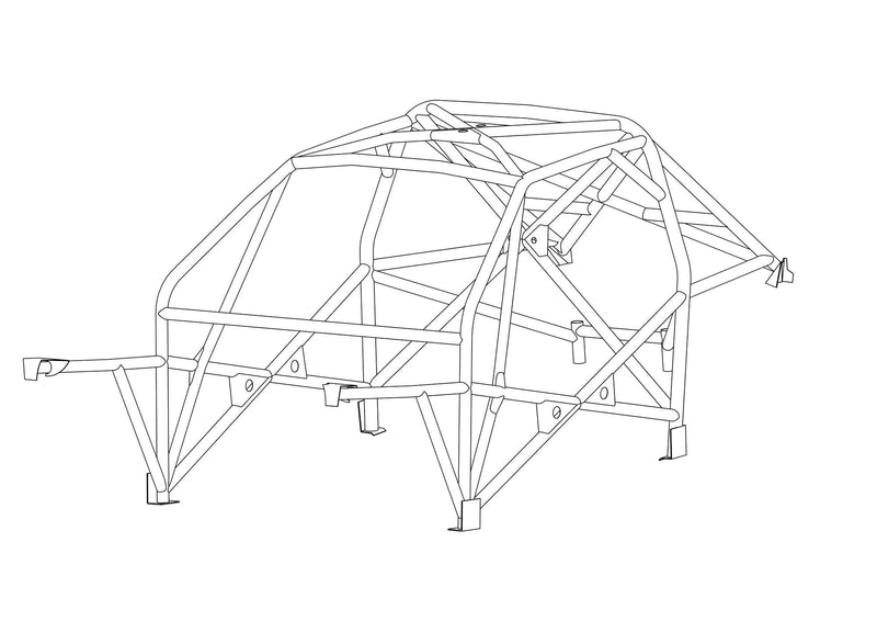 Carica immagine in Galleria Viewer, Roll Bar Multipunto Custom Cages V2 da Saldare per BMW E36 Berlina, incl. M3 - FIA
