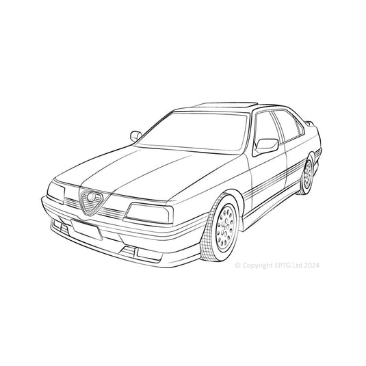 Schema boccole Powerflex Alfa Romeo 164 V6 & Twin Spark (1987-1998)