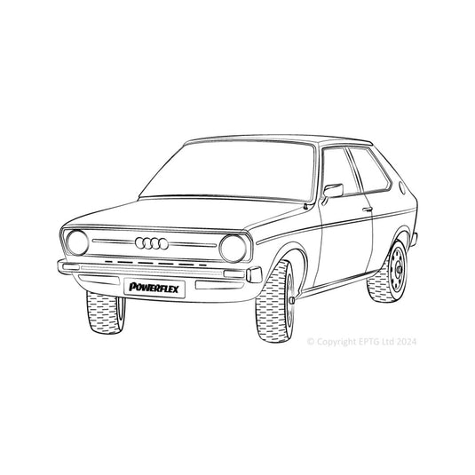 Schema boccole Powerflex Audi 50 (1975-1978)