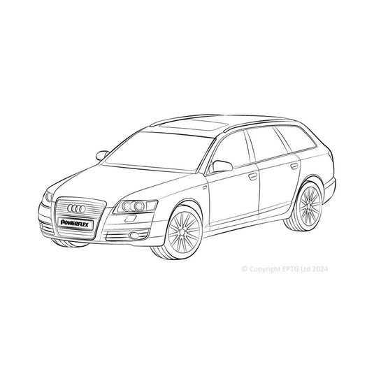 Schema boccole Powerflex Audi A6 anteriore Quattro (1997-2005)