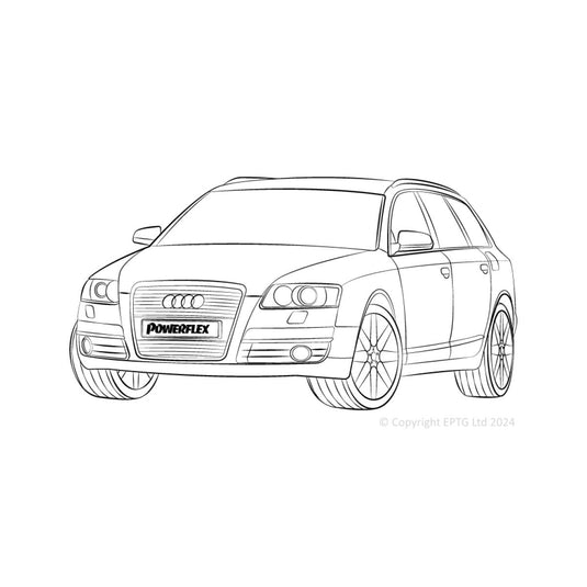 Schema boccole Powerflex Audi S6 anteriore Quattro (1998-2005)