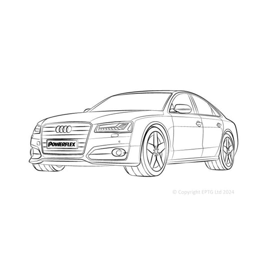 Schema boccole Powerflex Audi S8 Quattro (2010-2017)