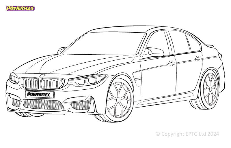 Carica immagine in Galleria Viewer, Schema boccole Powerflex BMW Serie 3 F80 M3 (2014-2018)
