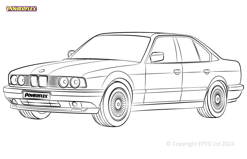 Carica immagine in Galleria Viewer, Schema boccole Powerflex BMW Serie 5 E34 (1988-1996)
