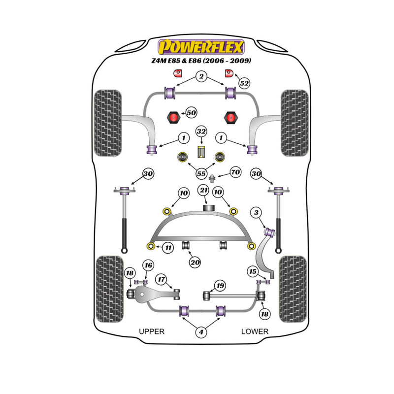Carica immagine in Galleria Viewer, Silent block Powerflex BMW Z4M E85 &amp; E86 (2006-2009)
