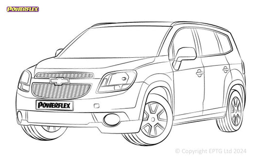 Schema boccole Powerflex Chevrolet Orlando J309 (2011-2018)
