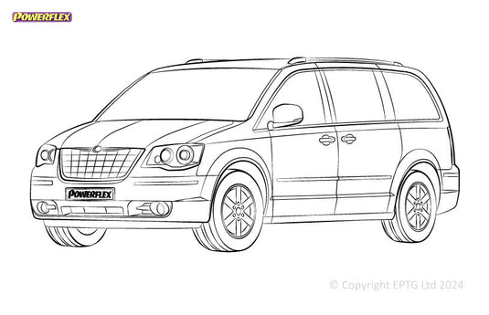 Schema boccole Powerflex Chrysler Voyager / Grand Voyager (1996-2011)