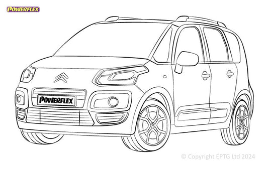 Schema boccole Powerflex Citroen C3 Picasso (2008-2017)