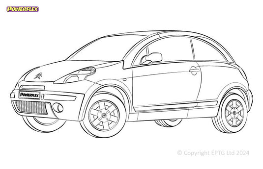 Schema boccole Powerflex Citroen C3 Pluriel (2003-2010)